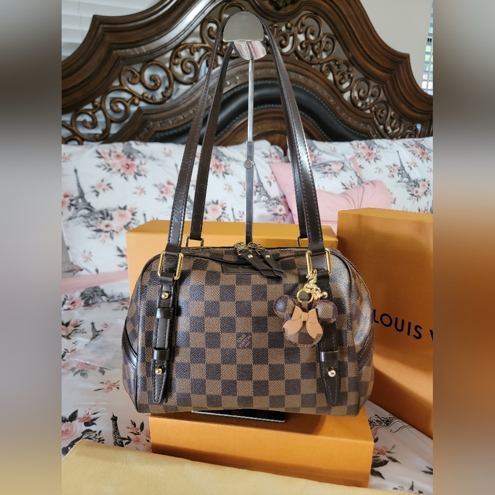 💕Authentic Louis Vuitton Damier Ebene Rivington Women's Shoulder Bag PM💕